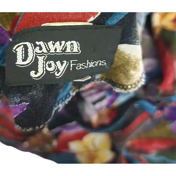 Vintage 80s Short Sleeve Tropical Floral Romper Womens Size S Purple Multi - Picture 7 of 10